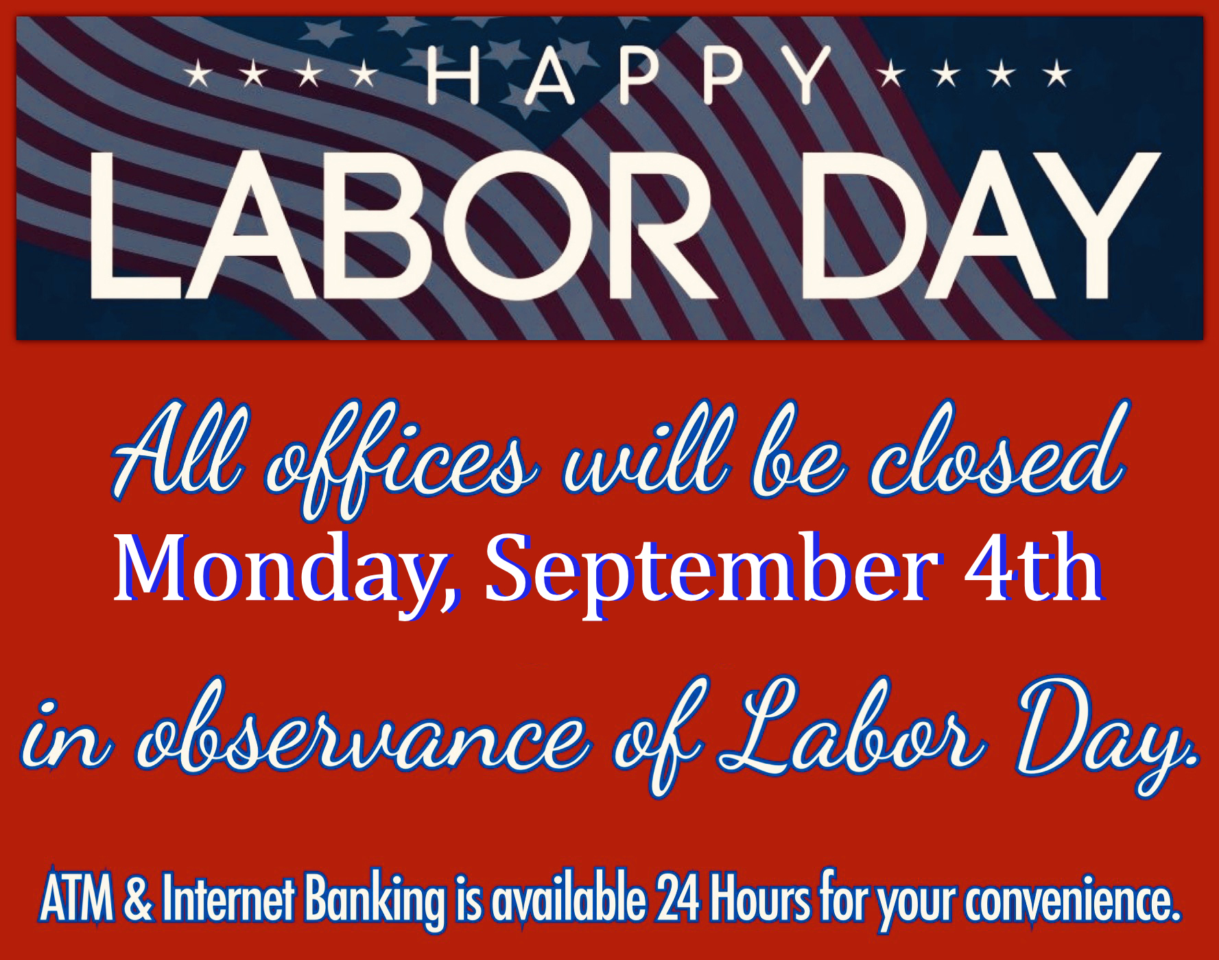 labor day closure notice