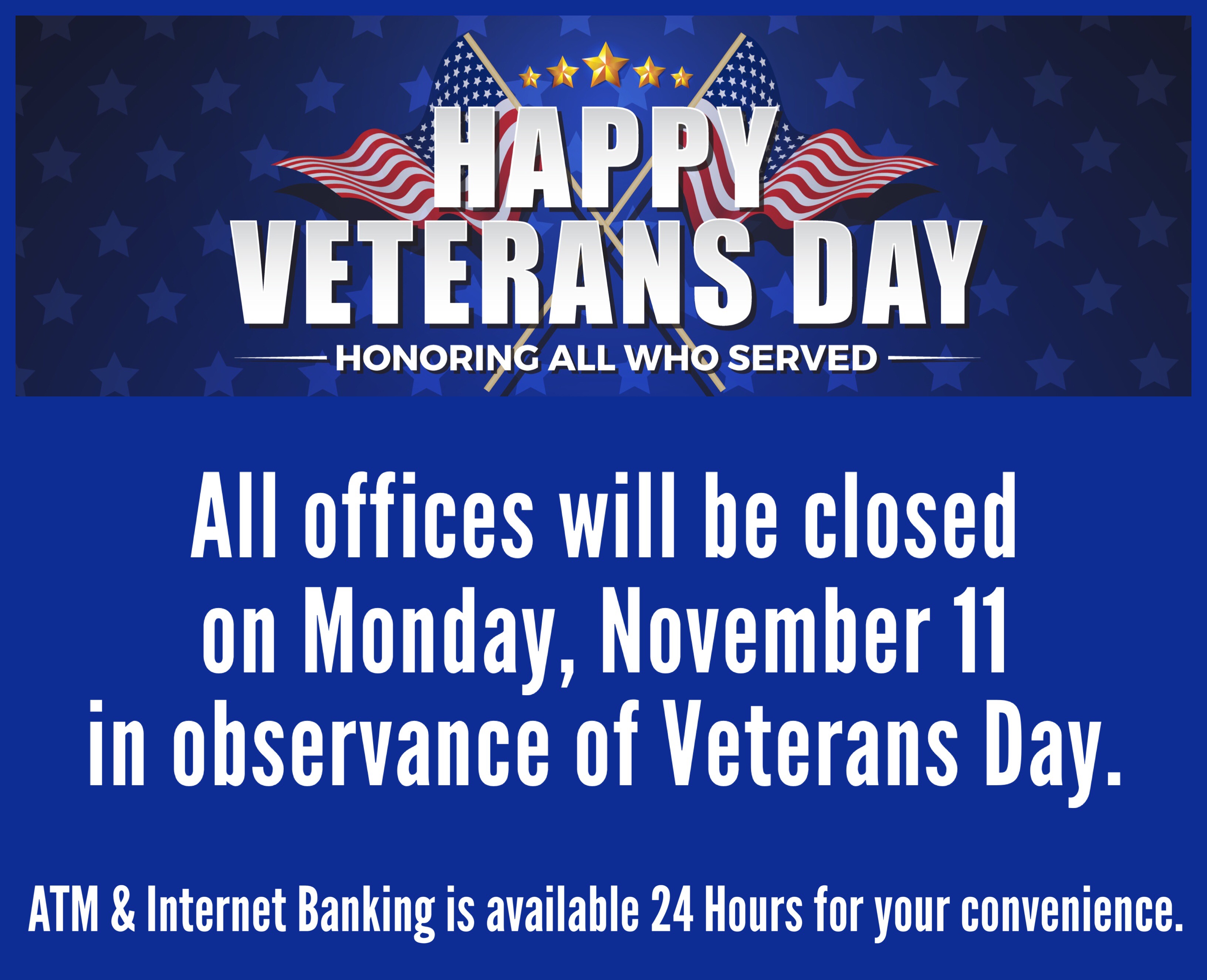 veterans day closure