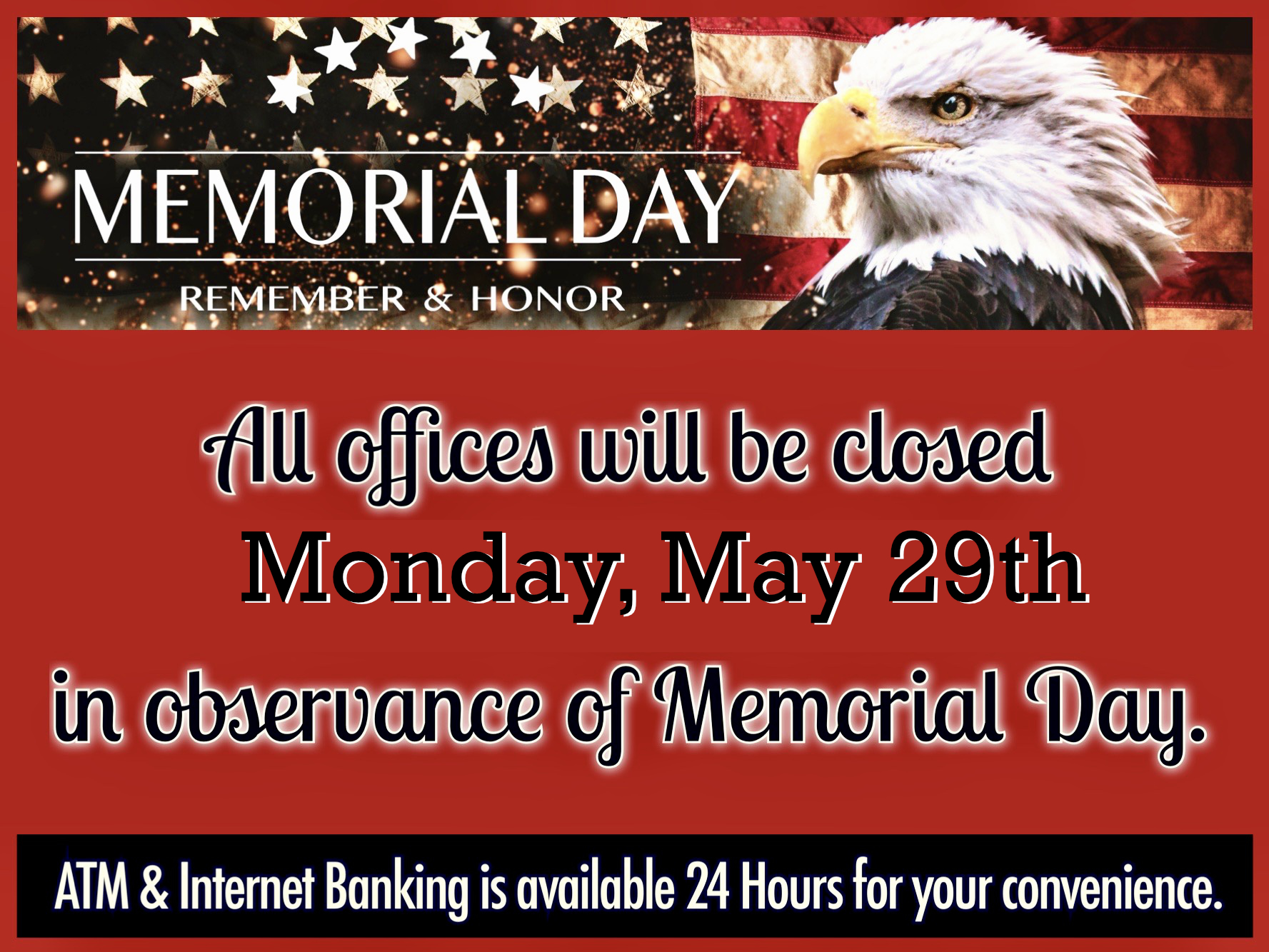 memorial day closure notice may 29