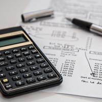 calculator and financial documents